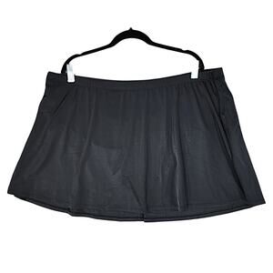 Swimsuits for All sz 24 Women Bottoms Skort Black Stretch Beach Tennis Golf NWOT